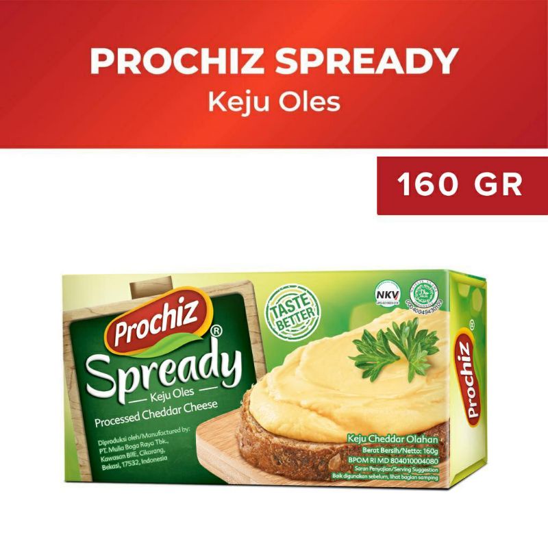 

Paket PROCHIZ 160 gram isi paket prochiz Gold, Spready ,Mozarella