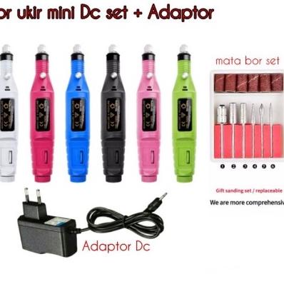 ➣ Bor Mini / Alat Ukir Grafir / Gerinda Listrik Mini / Pen Ukir /  Manicure Machine Set ֍