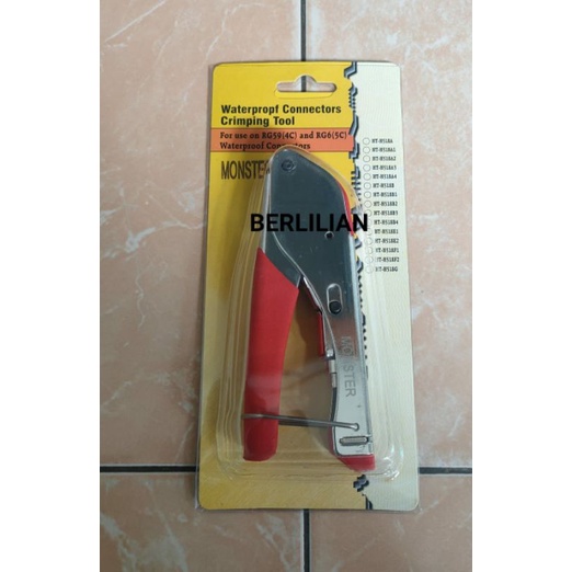 Tang Crimping Press Compression Coaxial BNC F RG6 RG59 HT-H518A Merek MONSTER