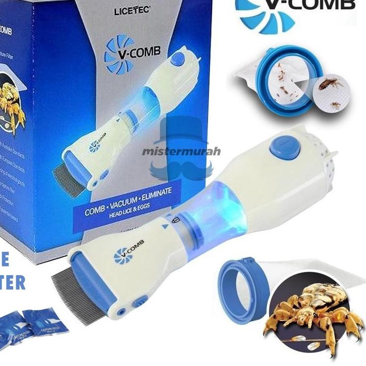 ❉ ORIGINAL V-COMB SERIT PENGHILANG SISIR KUTU ELEKTRIK SERIT RAMBUT VACUM VAKUM MB ۞