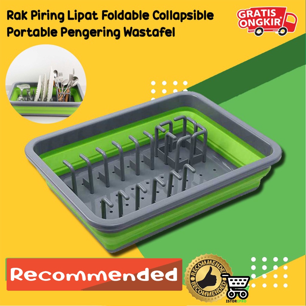 Rak Piring Lipat Foldable Collapsible Portable Pengering Wastafel