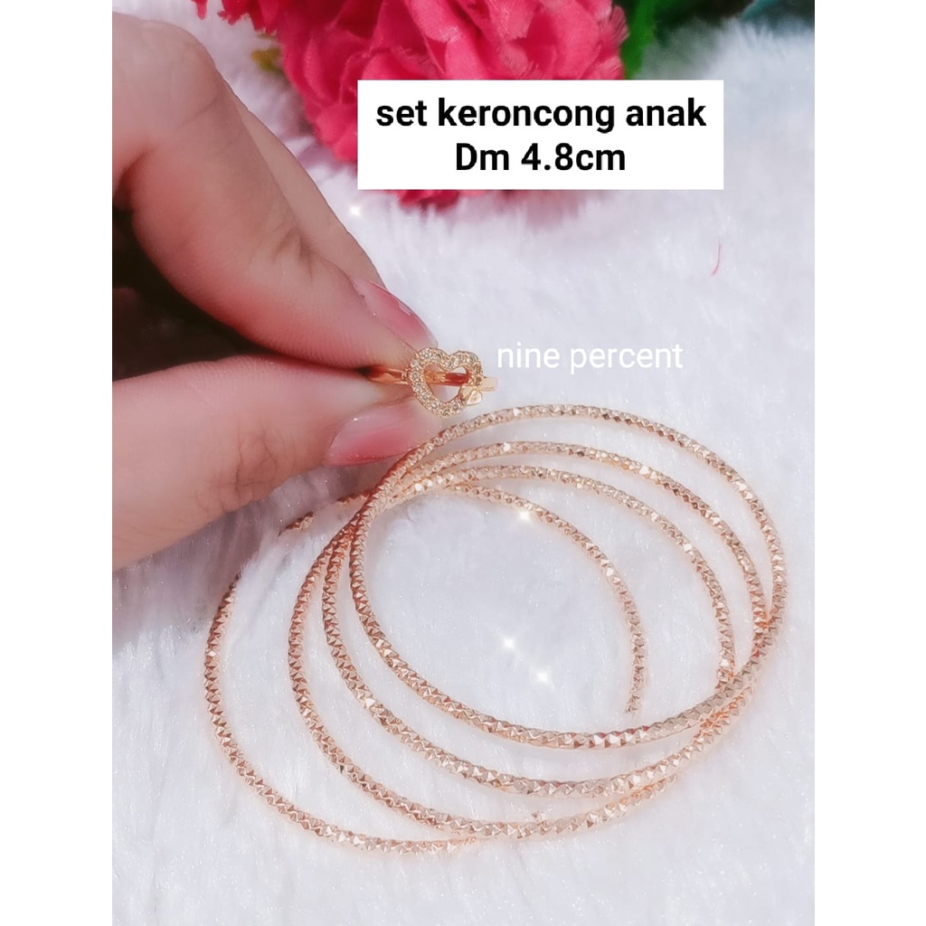 Keroncong anak xuping gold mewah isi4 pcs