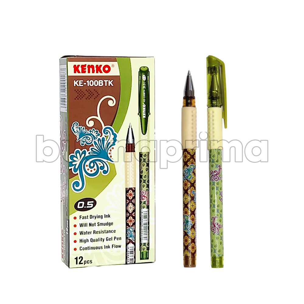 Jual Pulpen Gel Kenko Batik Mm Isi Pcs Pen Cair Ke Btk