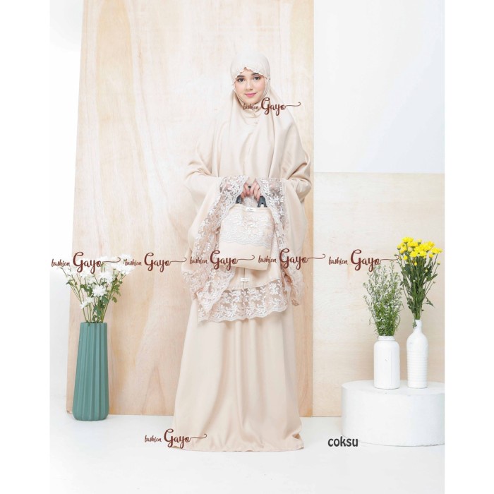 Termurah Mukena Dewasa Katun Polos Saleena Series