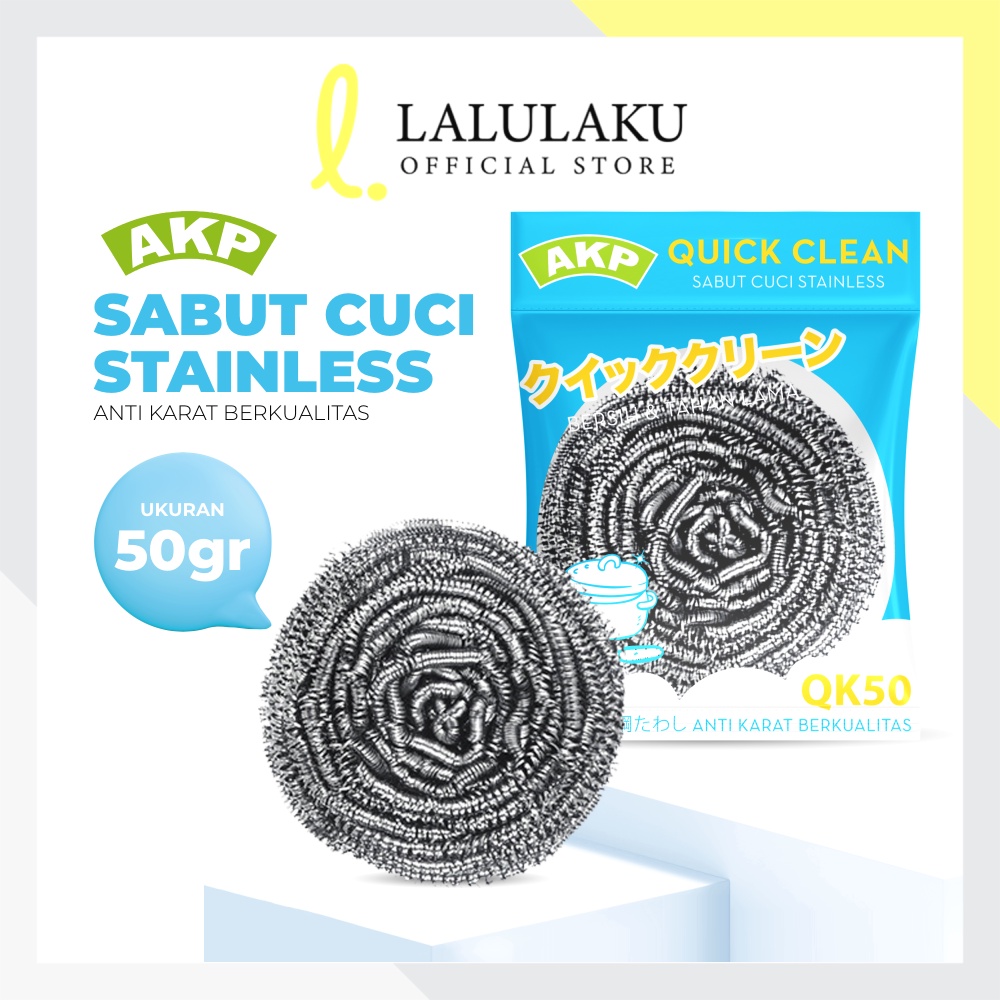 GOSOKAN PANCI STAINLESS 50G SABUT CUCI STAINLESS STEELWOOL ANTI KARAT