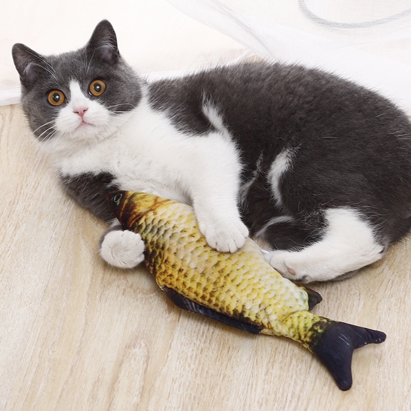 Mainan Kucing Boneka Ikan Catnip Catmint Fish Cat Toys Mainan Boneka Hewan Pet Stuffed Toys