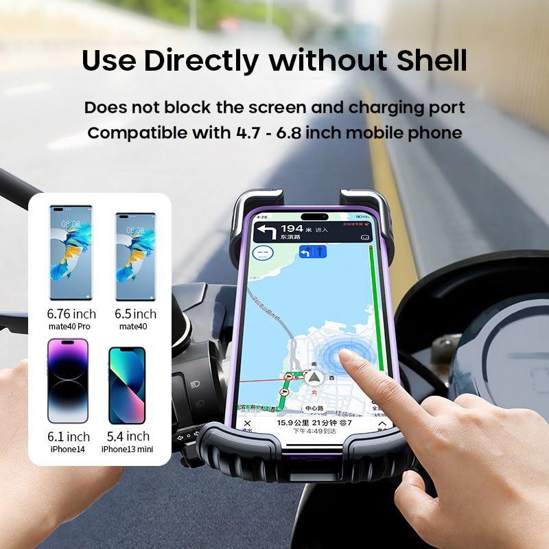 UGREEN Phone Holder Sepeda Dan Motor Max 6.9Inch ,Dudukan Hp Untuk Motor dan Sepeda