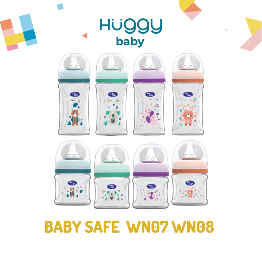 Baby Safe WN07 WN08 120ml 250ml Botol Susu Wide Neck Milk Bottle Bayi