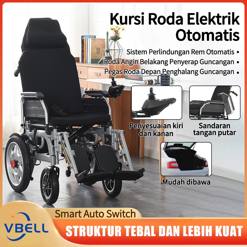 Vbell-Kursi Roda Listrik / Ringan Dan Bisa Dilipat / Kursi Roda Khusus Untuk Orang Tua Dan Penyandang Cacat