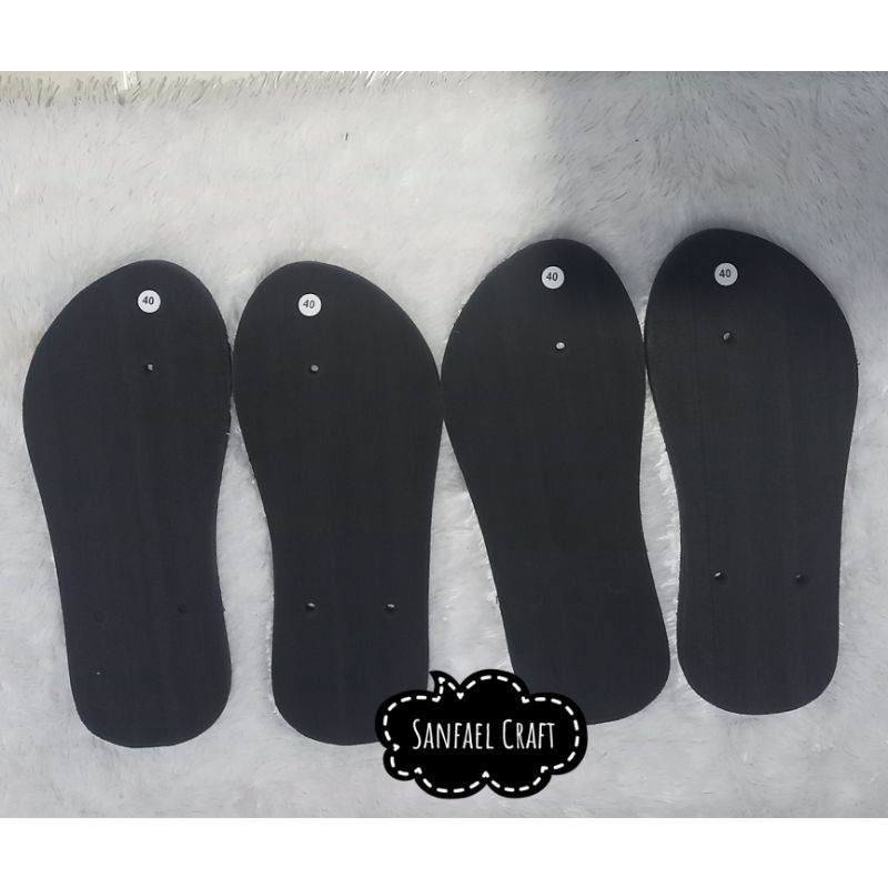 Alas sandal jepit karet/sandal macrame