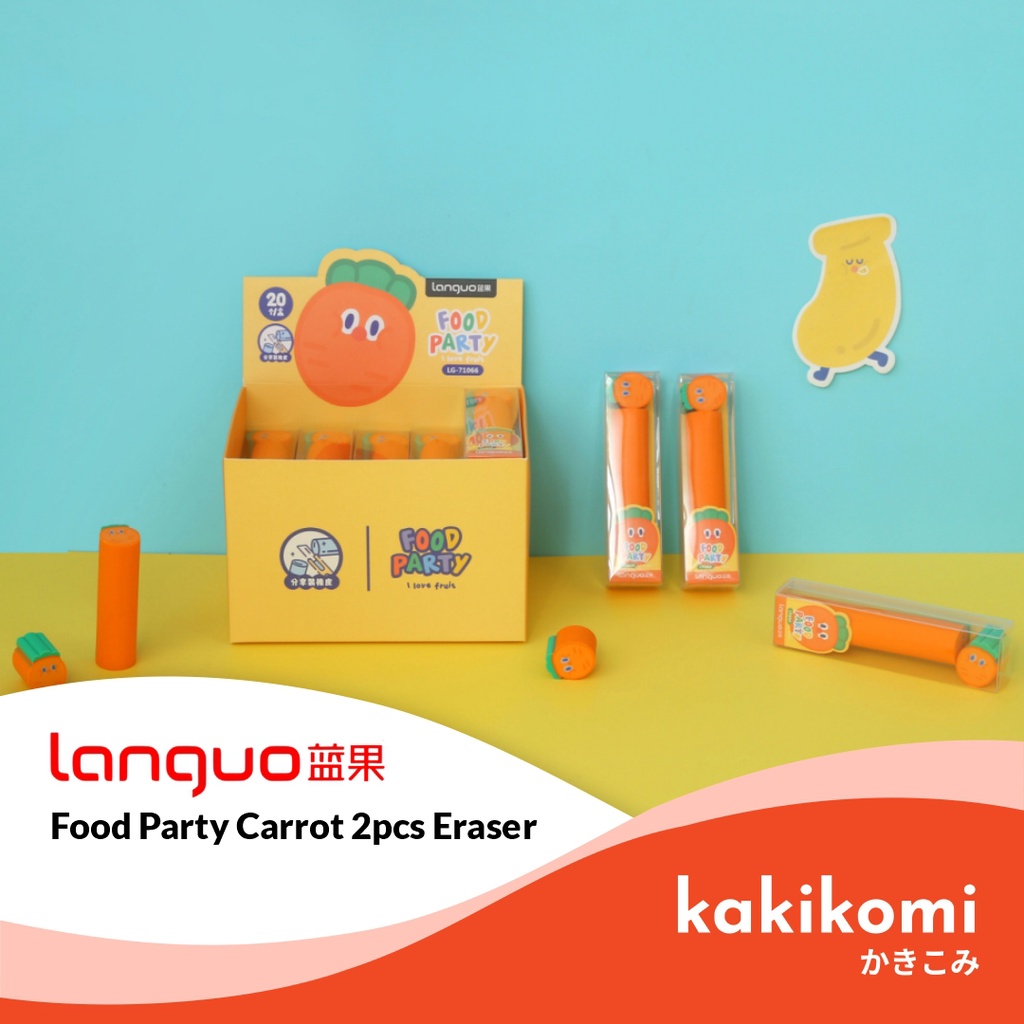 

Penghapus 2pcs Besar & Kecil Languo Food Party Series Carrot Eraser