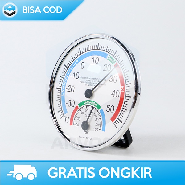 THERMOMETER ANALOG ALAT PENGUKUR SUHU RUANG HIGROMETER TANPA BATERAI