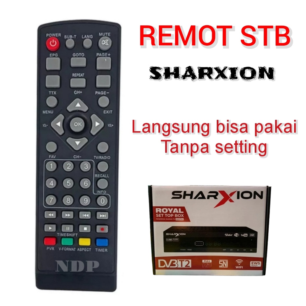 Remot untuk stb Sharxion tanpa setting