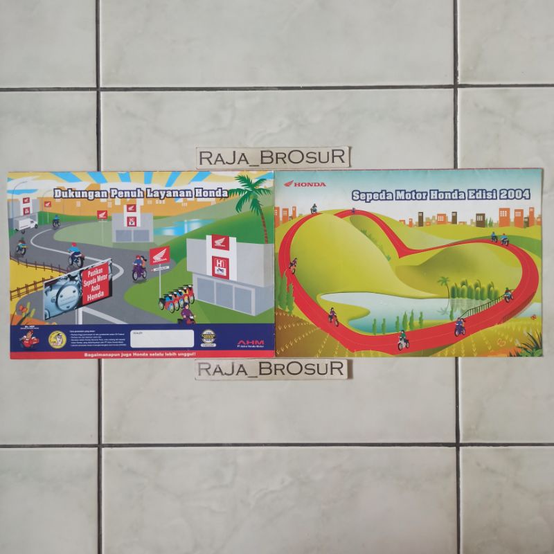 Poster brosur katalog Honda 2004 Karisma X 125 D/Kirana 125/Astrea Supra X/Supra Fit/Astrea Legenda 