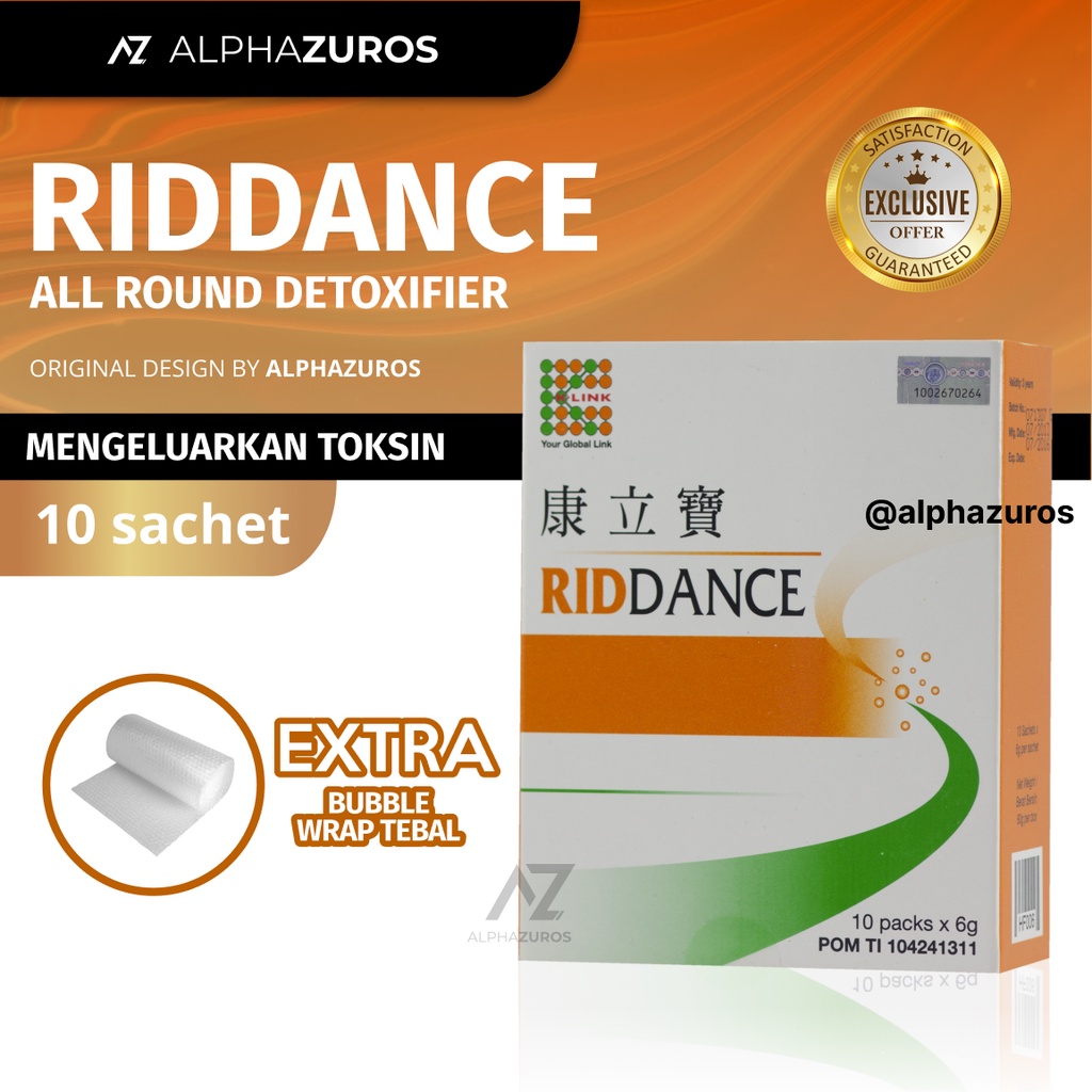 [EXCLUSIVE] Riddance Original K-Link (1 Box isi 10 Sachet) Riden Detox Detoksifikasi Pembersih Darah