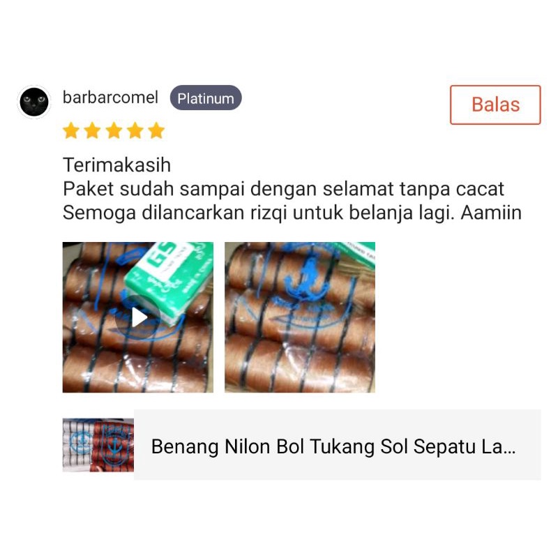 Benang Nilon Bol Tukang Sol Sepatu Layangan Bangunan Besar Panjang(1pack isi 24 pcs) / Benang Jahit Sepatu Kletek Grosir Murah