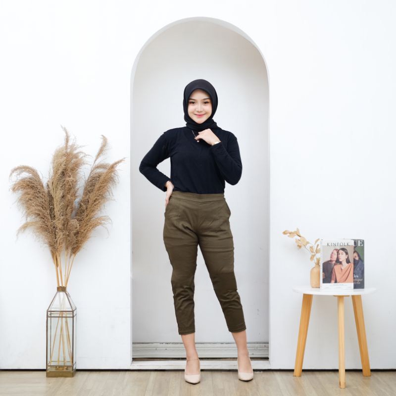 CELANA WANITA 7/9 GIO PANTS KATUN TWILL STRECH PREMIUM