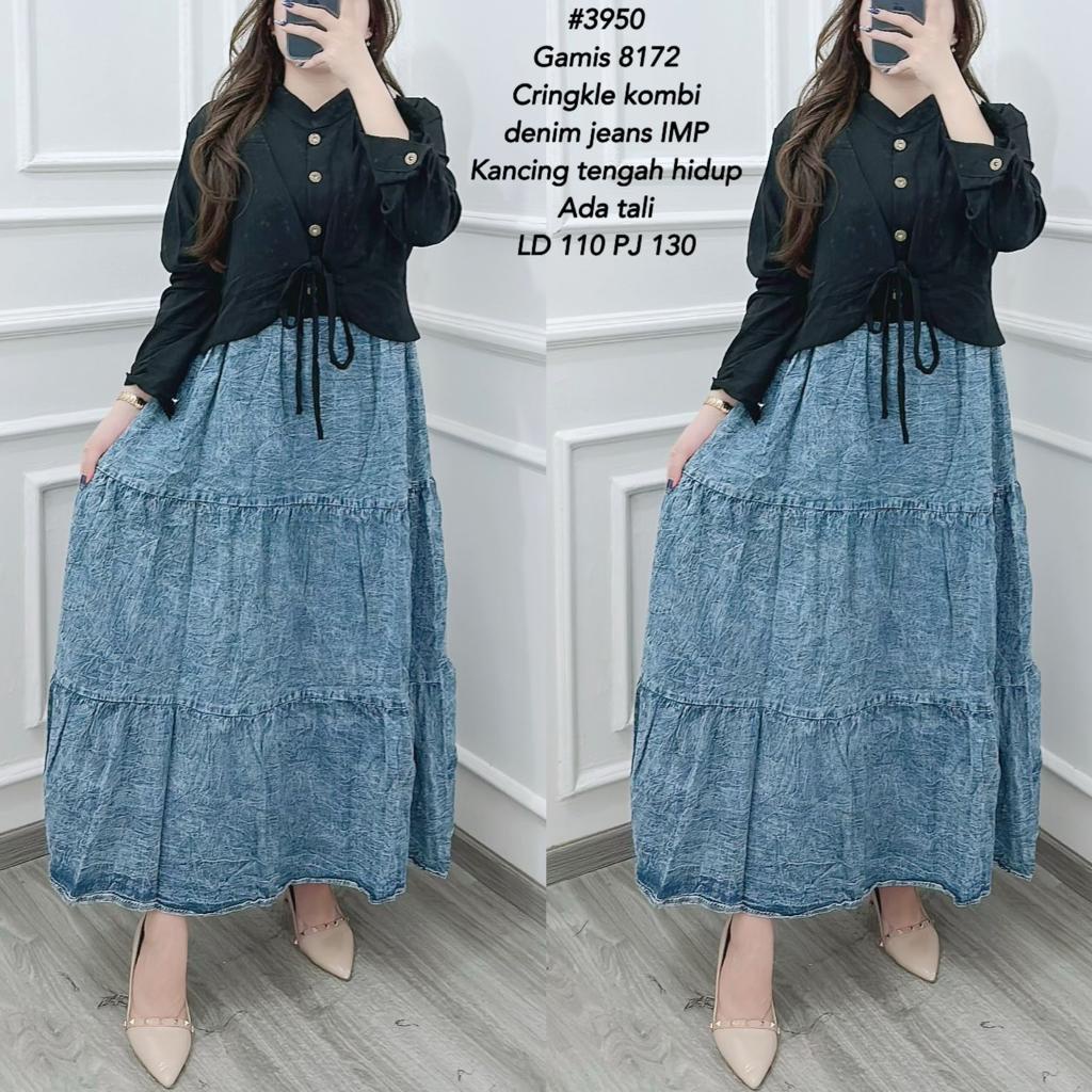 Gamis 8172 3950 | Gamis 7929 3951 | Gamis 8056 3952 | Gamis 7979 3953 Gamis Model Kombi Jeans Import