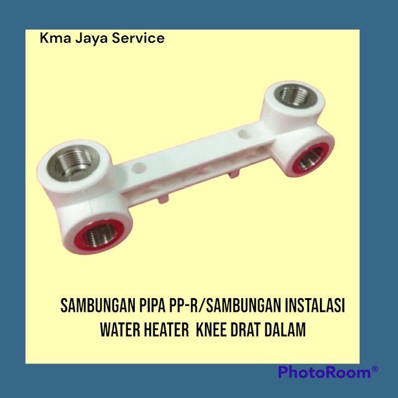 Sambungan pipa PP-R/sambungan instalasi water heater double knee drat dalam Original bahan tebal