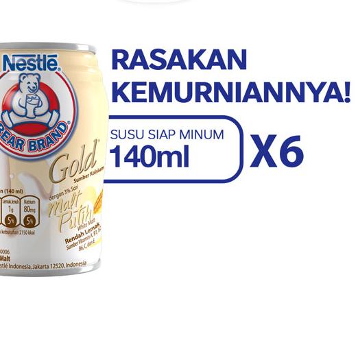 

◌ BEAR BRAND Susu Kaleng Gold White Malt Susu Steril ml ☃