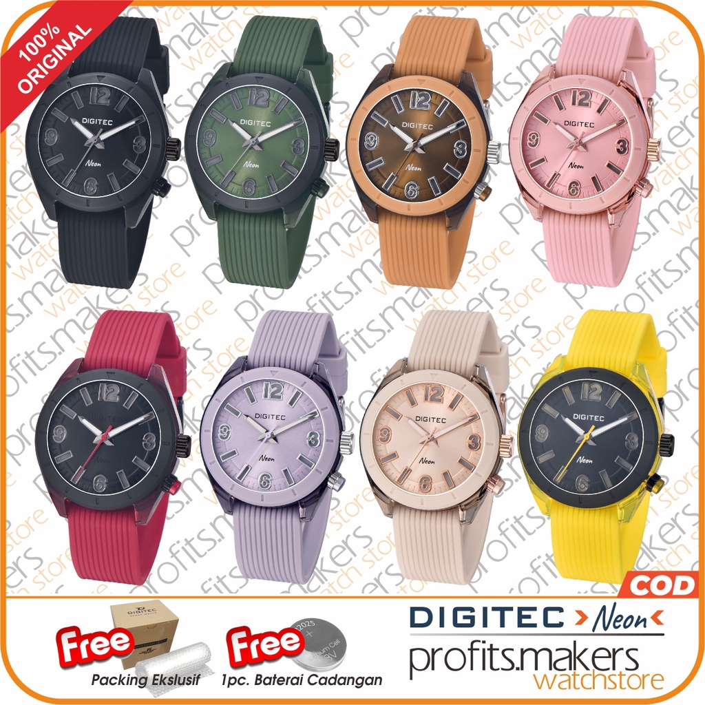 DIGITEC DN 9100 / DN-9100 / DN9100 DG BDN NEON Watch Jam Tangan ORIGINAL