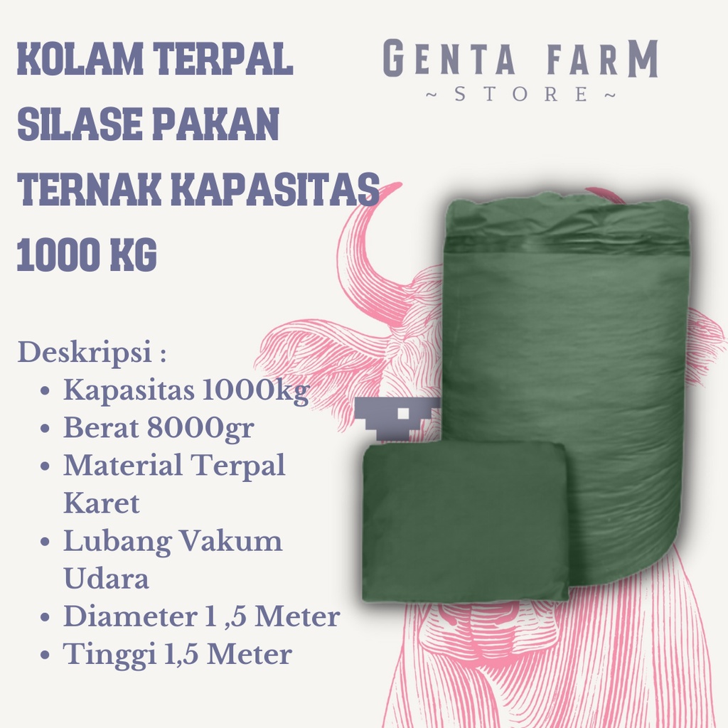 SiloBag Kolam Silase Fermentasi Pakan Ternak Kambing Domba Sapi 1000Kg