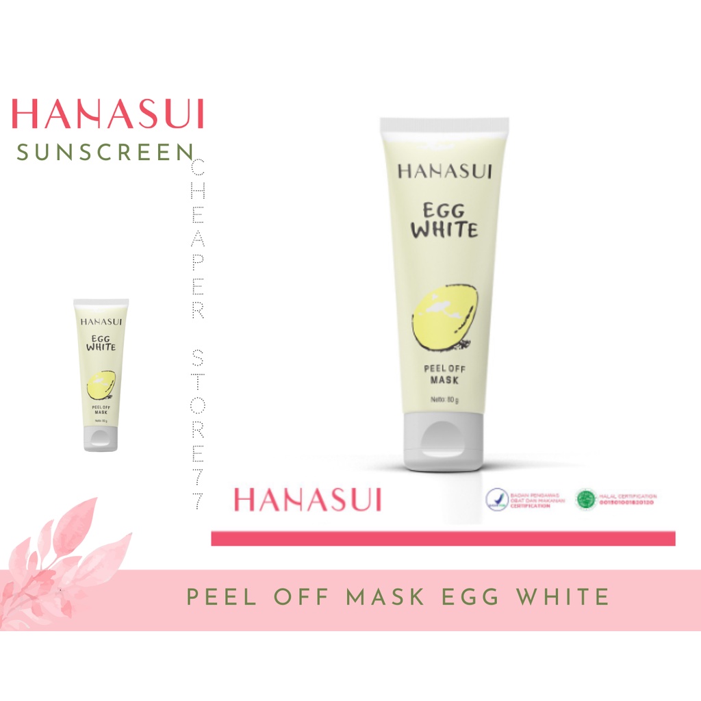 HANASUI - EGG WHITE PEEL OF MASK 80 ML - NATURGO BLACK TUBE 60 ML