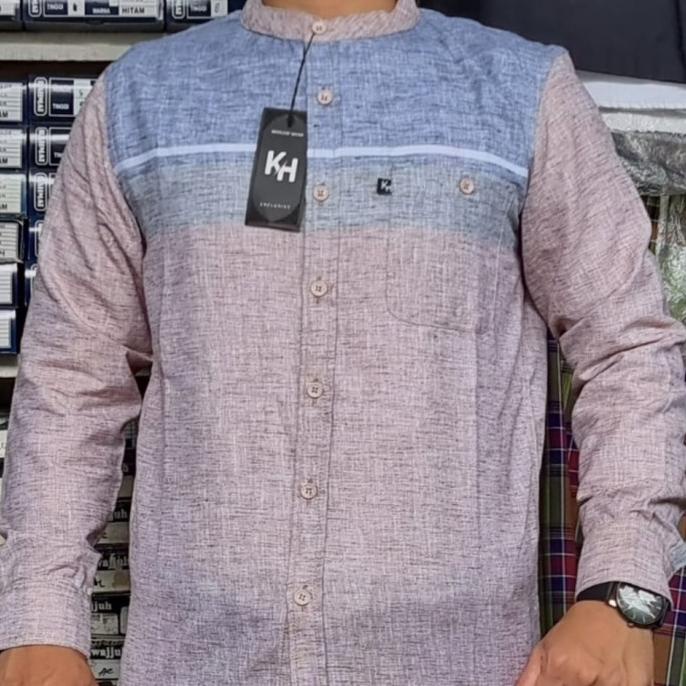 TERMURAH baju kemeja koko pria kemko KH 029 ada jumbo /BAJU KOKO PRIA/BAJU KOKO DEWASA/BAJU KOKO ANA