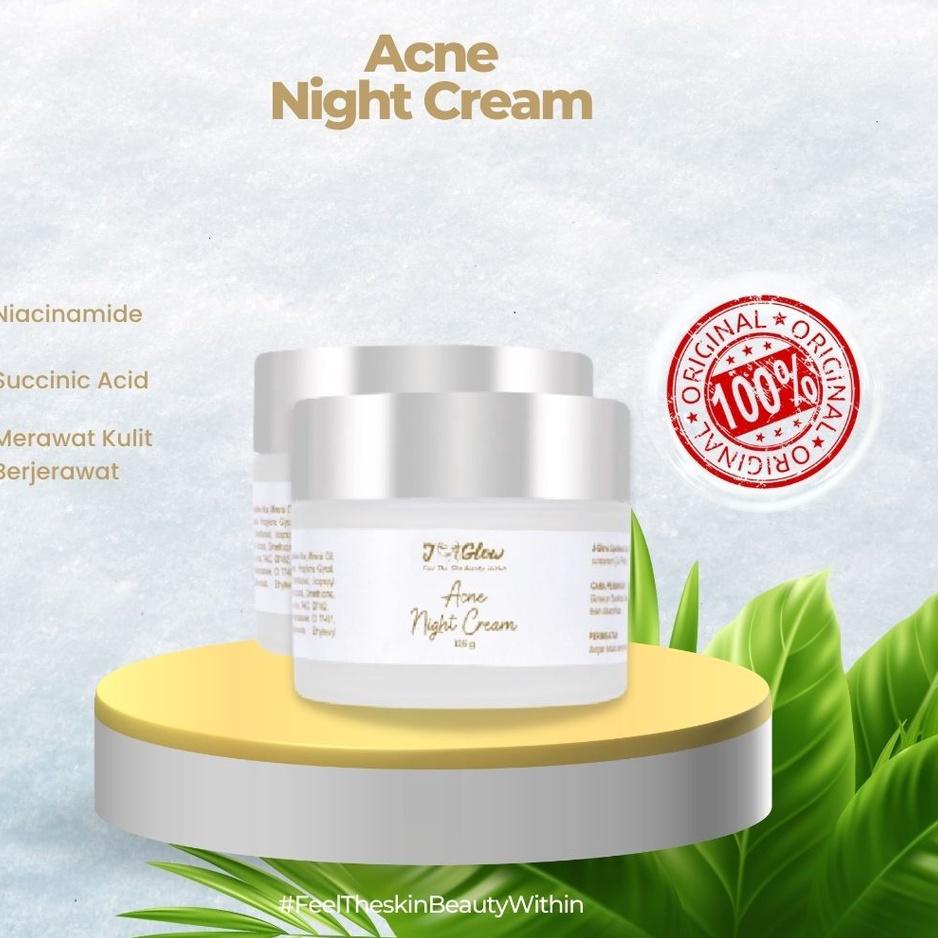 ۩ J-glow Cream Malam Acne/Extra Acne - Jglow Skincare Cream Malam 100% Original ✰