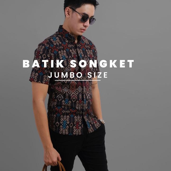 ← DGM Fashion Kemeja Batik Pria Lengan Pendek Jumbo batik jumbo batik pria jumbo batik big size ✬