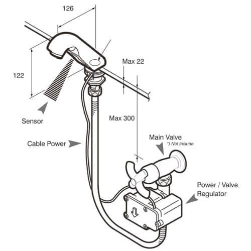 San Ei Sensor Basin Tap - Kran Sensor EY 501