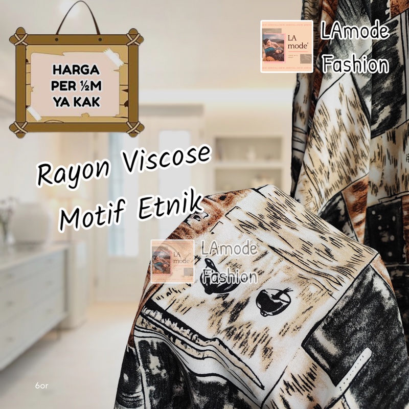 Kain Rayon Viscose Motif Etnik