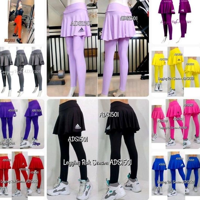 TERBAIK Legging Rok Senam Aerobik Rempel ADS1501 Aerobic Gym Zumba Gowes Sepedaan Bike Dance