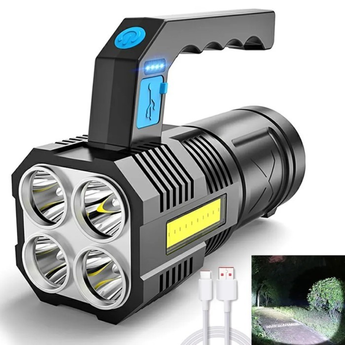 MH - SENTER LED SUPER TERANG CHARGE LAMPU CAMPING GAGANG COB 909