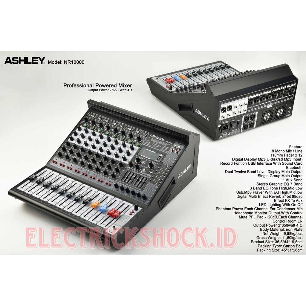 power mixer Ashley NR10000 NR 10000 ORIGINAL
