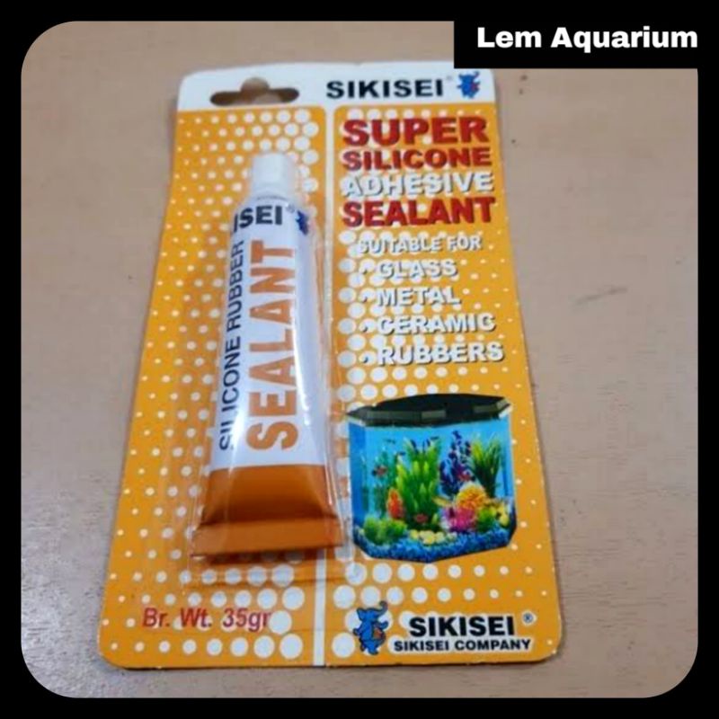 Lem Aquarium bocor Kaca Sealant 35 gram asli original