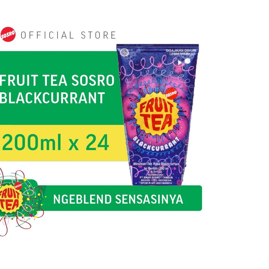 

☁ Fruit Tea Sosro BlackCurrant Genggam 200 ml isi 24 pcs ♞