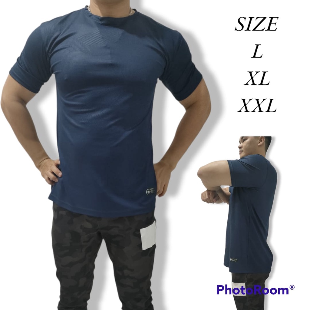 KAOS OLAHRAGA BAJU PRIA WANITA GYM SENAM LARI RUNNING POLOS SIZE L XL XXL