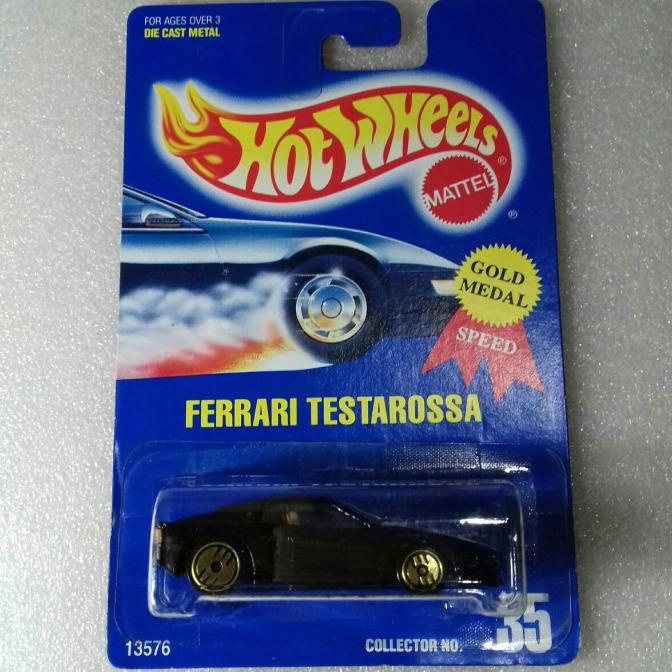 HOT WHEELS FERRARI TESTAROSSA. COLLECTOR NO.35. GOLD MEDAL SPEED. RARE