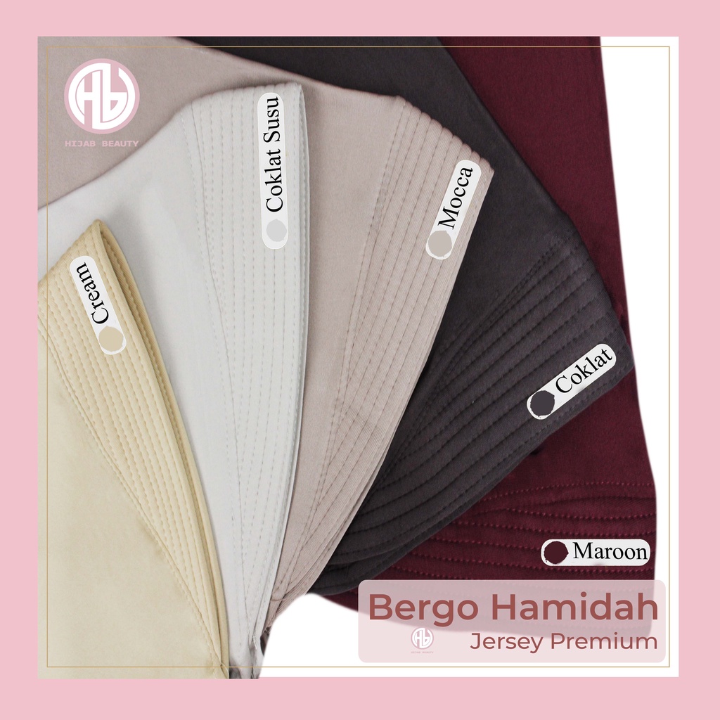 Bergo Hamidah / Hijab Bergo Size L - Warna Lengkap