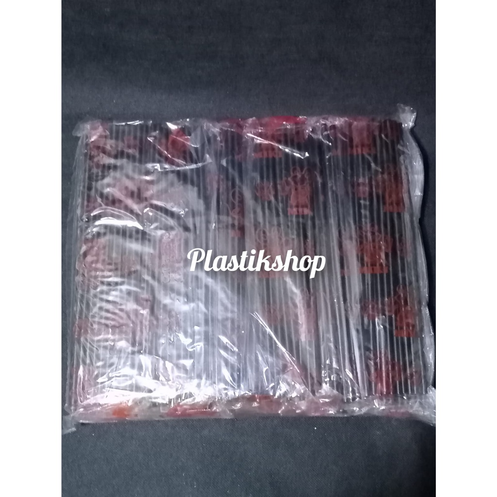 Sedotan Bengkok Hitam &amp; Putih Miki Murah isi 500pcs