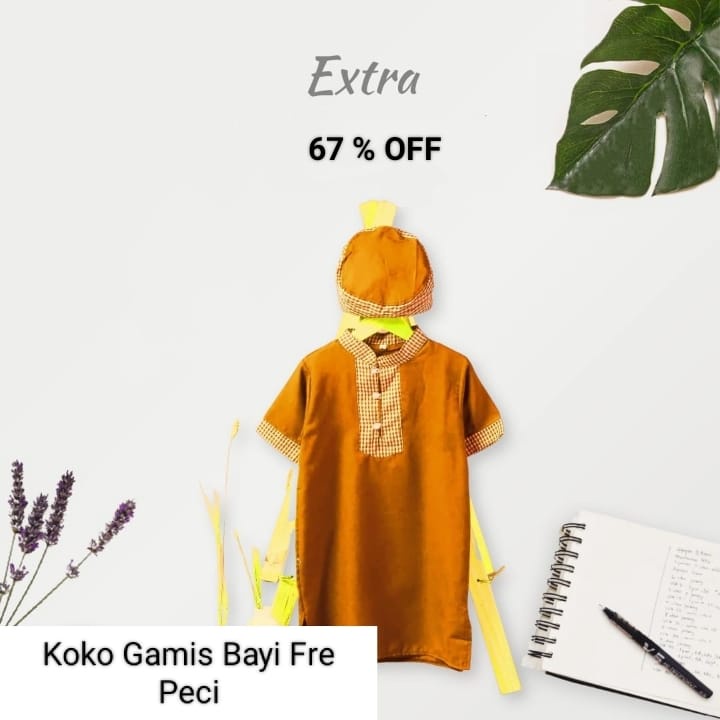 KOKO BAYI 0 -6 TAHUN BAJU AQIQAH ANAK LAKI LAKI / BAJU MUSLIM uji