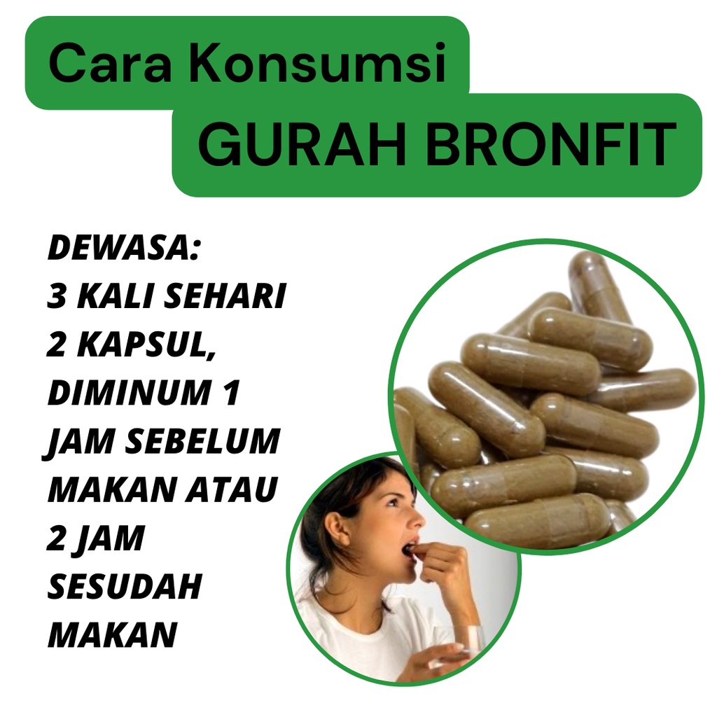 Obat Herbal Batuk Berdahak Dan Pilek Asma Sakit Radang Tenggorokan Untuk Anak Dan Dewasa Gurah Bronfit Naturafit 30 Kapsul Pelega Pernafasan Original