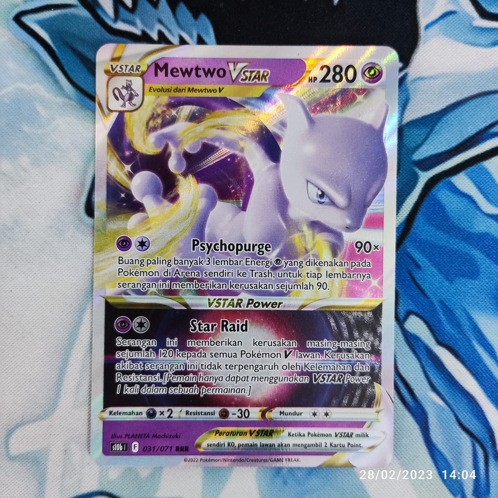 pokemon Indonesia mewtwo vstar 031/071 RRR original