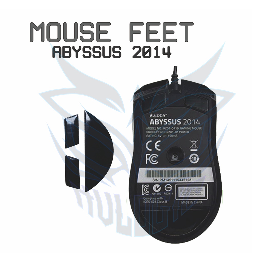 Mouse Feet Glide RAZER Abyssus 2014 - Mousefeet Skates PTFE