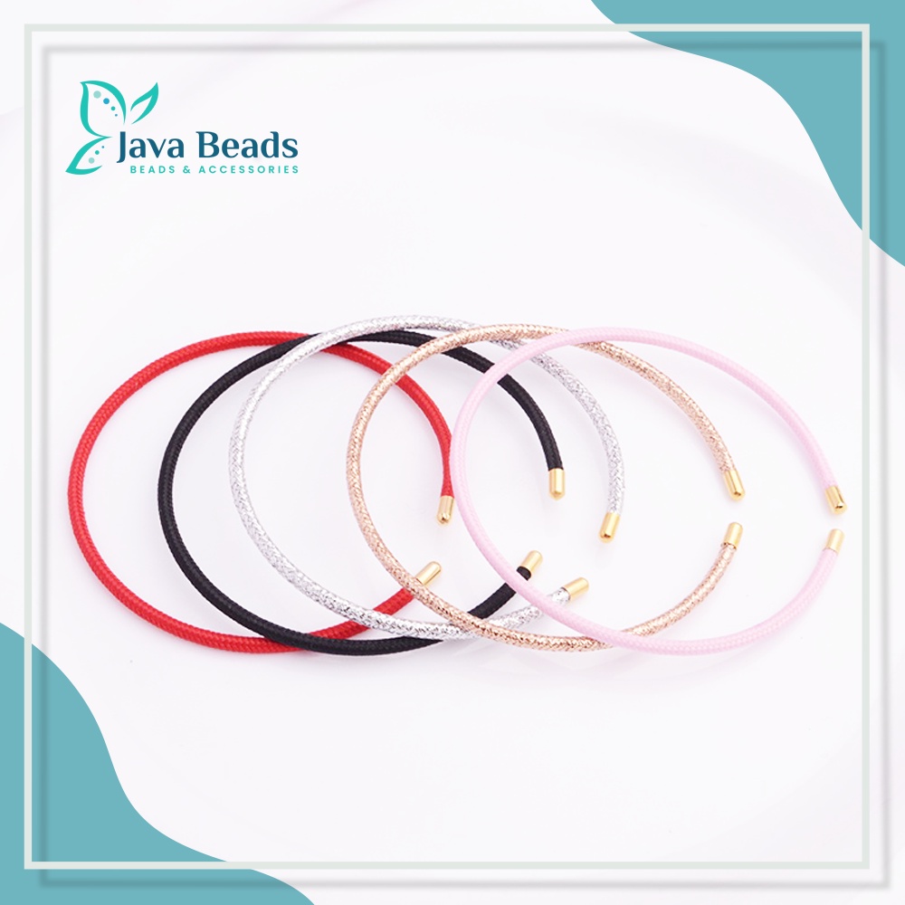 Gelang Tali Kawat AntiAir Untuk Charm Liontin Mainan Emas 2mm