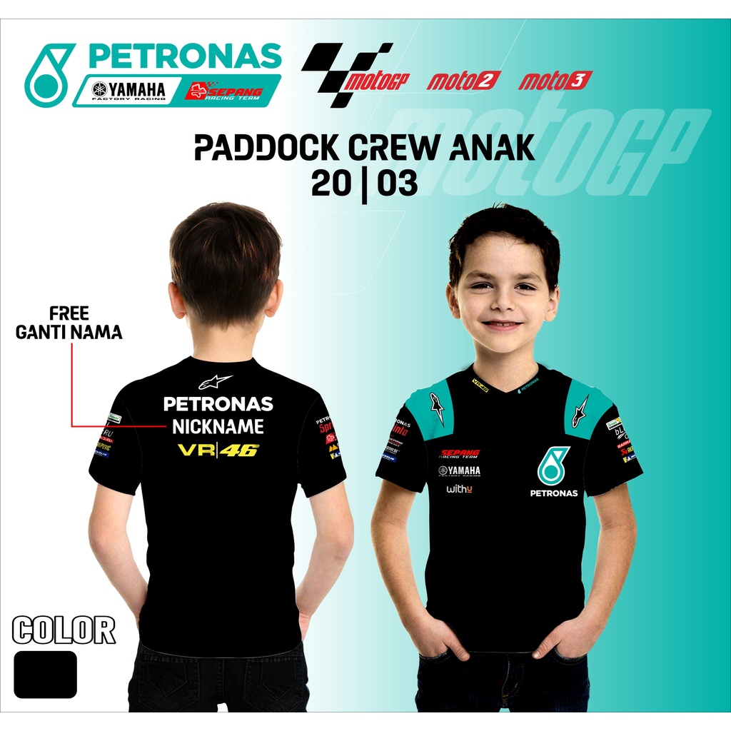 Jersey anak PETRONAS MOTOGP jersey anak baju anak valentino rossi baju anak custom