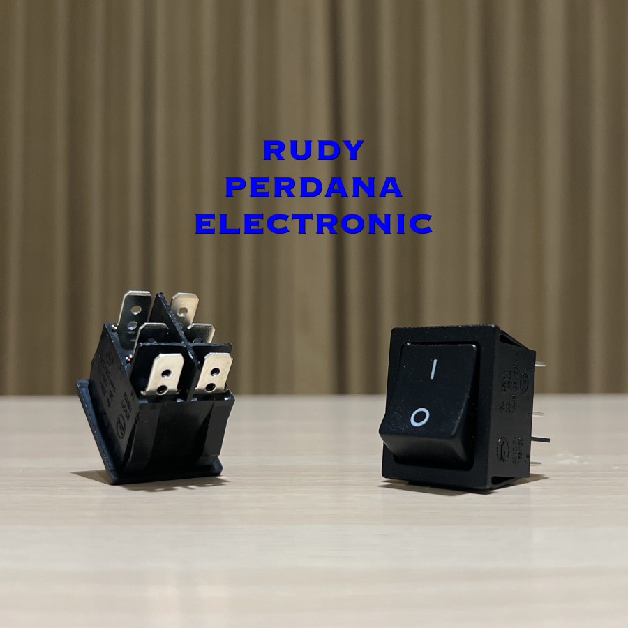 SWITCH ROCKER SAKLAR ON OFF 6 PIN KOTAK ZN 15A 250V 20A 125V