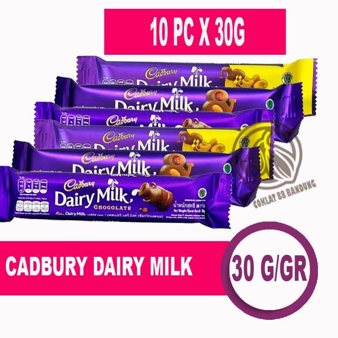 

✧ CADBURY DAIRY MILK 30GR ISI 10 PCS, COKELAT CADBURY 30 GRAM 30 gr ✪