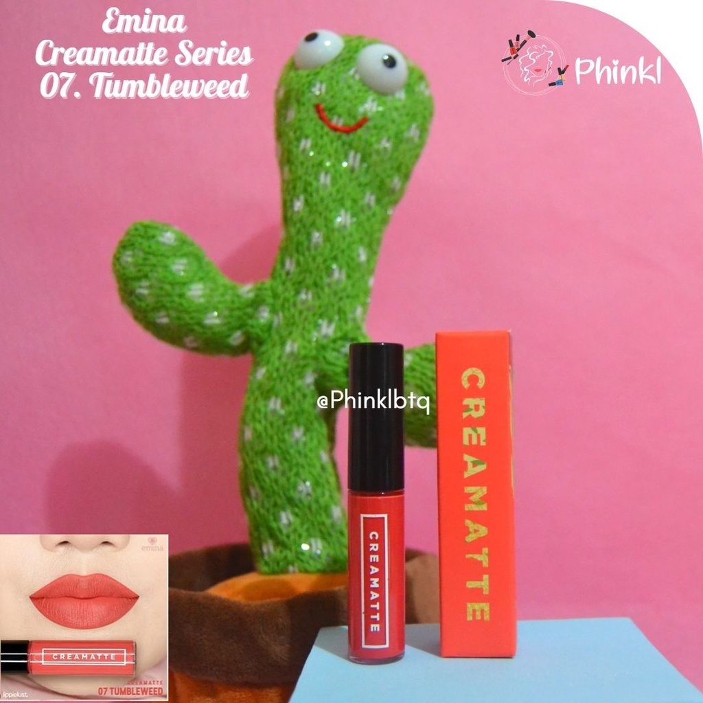 `ღ´ PHINKL `ღ´ ╰☆☆ 𝔢мιℕά ☆☆╮ Emina lip cream mattee lipstick mate cair tidak bikin bibir kering